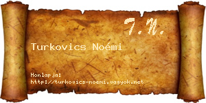 Turkovics Noémi névjegykártya